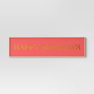 10" x 40" Framed Canvas Sign Red - Threshold™ | Target