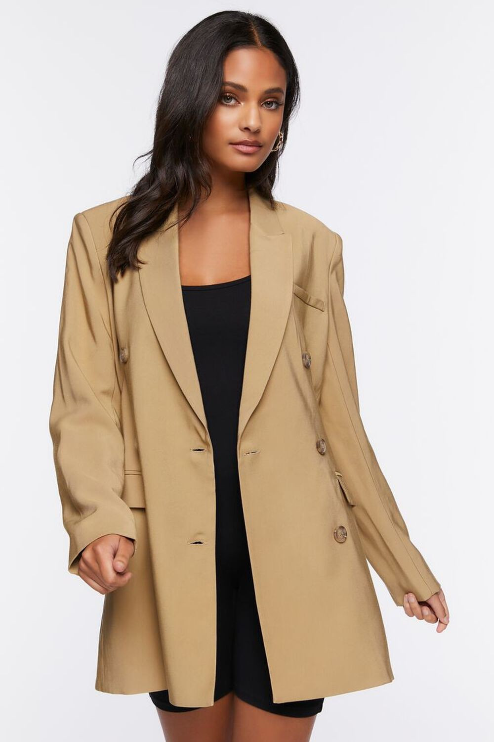 Notched Double-Breasted Blazer | Forever 21 | Forever 21 (US)