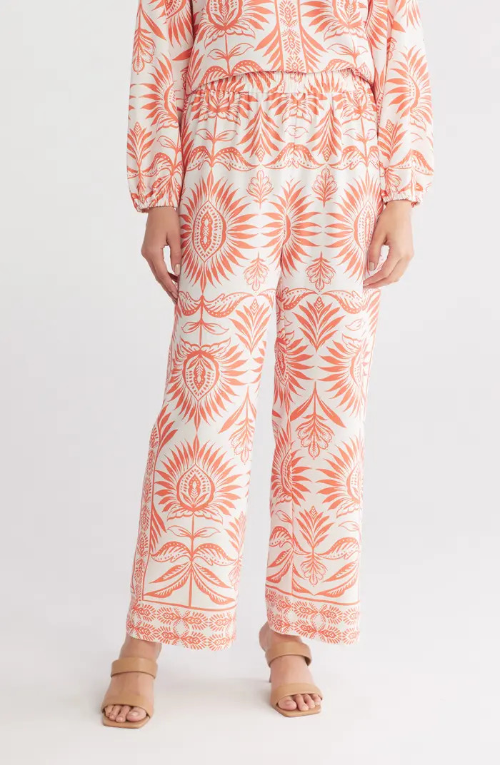 Wide Leg Border Print Pants | Nordstrom Rack