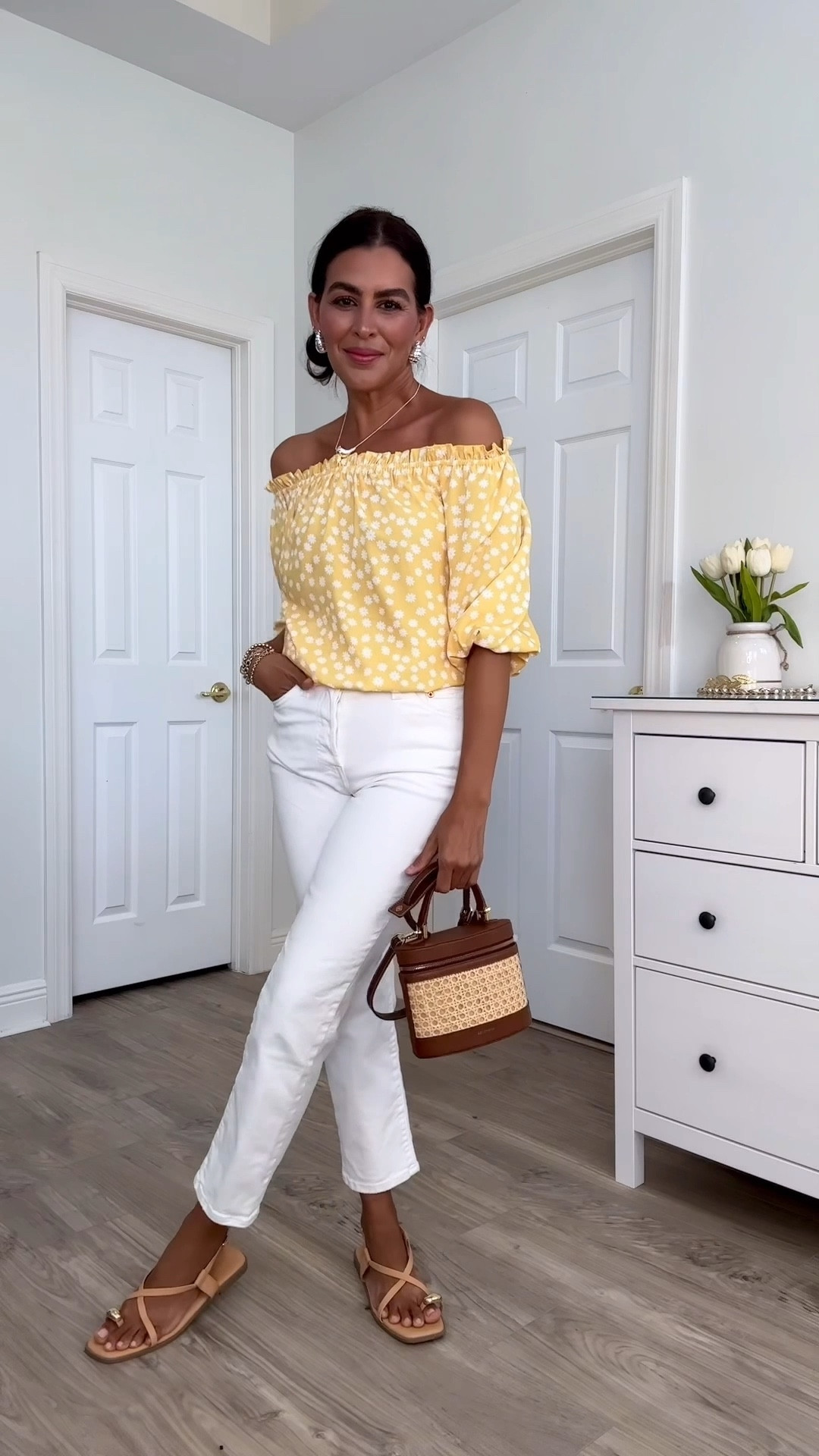 Must have Amazon tops! Wearing a size S in all of them. Size 27 in cropped jeans. Size 26 in wide leg jeans. 