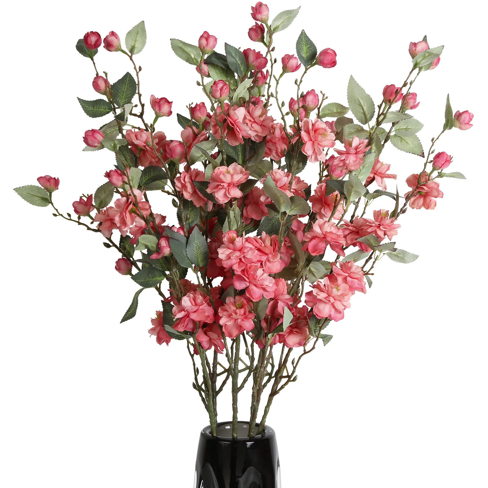 6 Pcs Silk Blossom Fake Flowers Branches Artificial Camellia Flower With Long Stems For Home Deco... | Wayfair North America