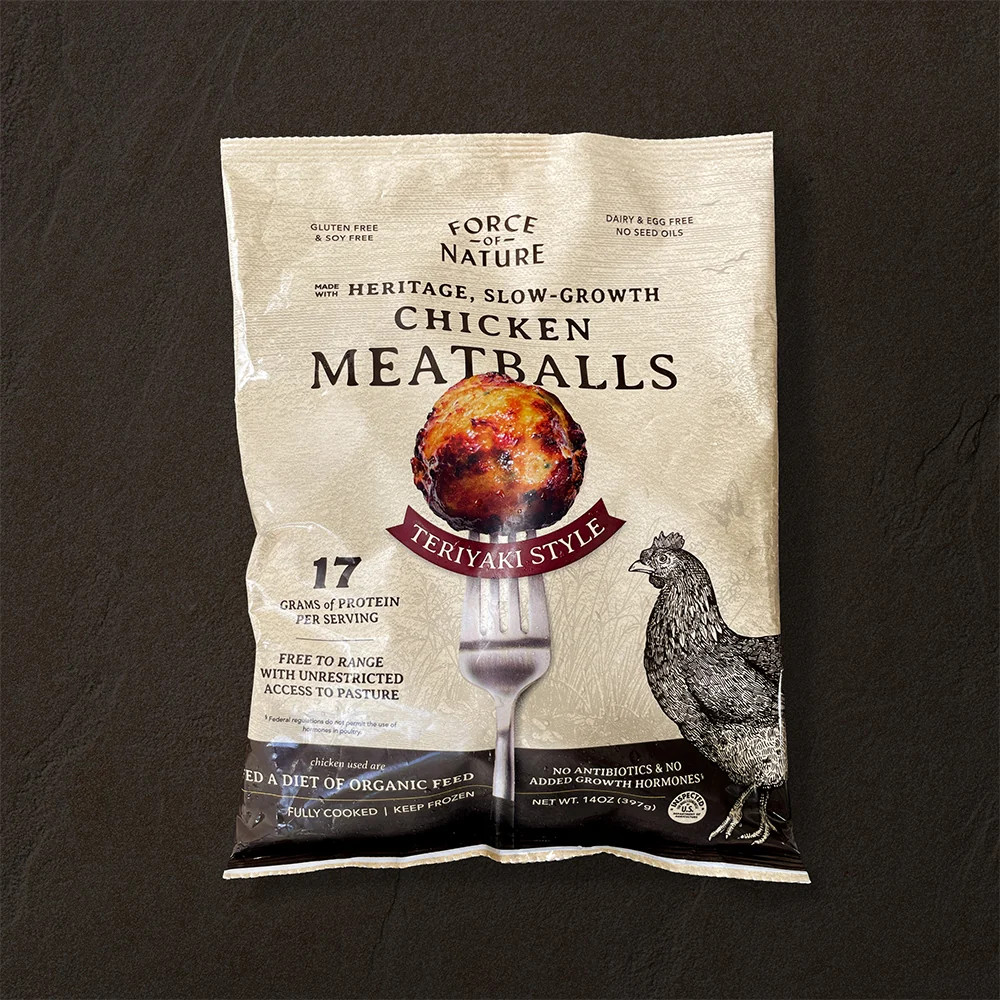 Heritage, Slow-Growth Chicken Teriyaki Style Meatballs | Force of Nature Meats