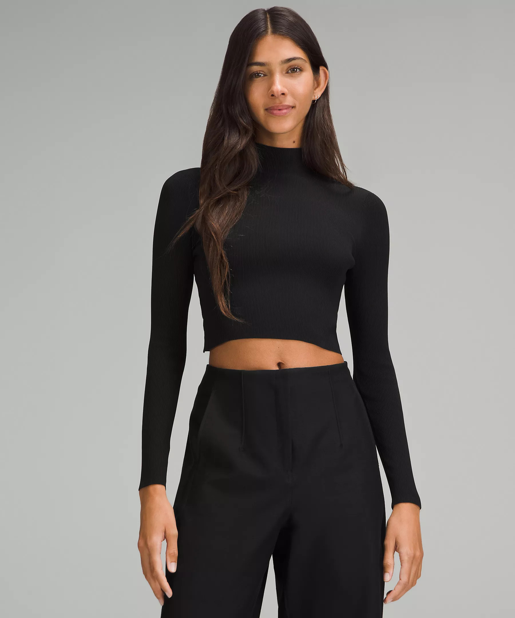 Ribbed-Knit Twist-Back Mockneck Sweater | Women's Sweaters | lululemon | Lululemon (US)