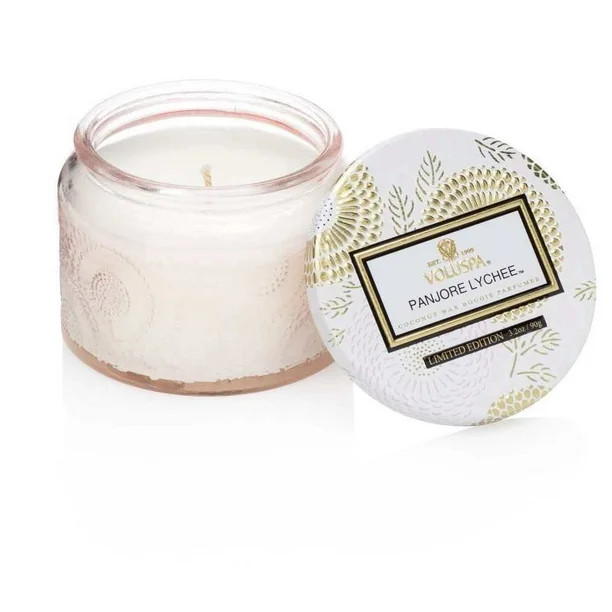 Voluspa Petite Panjore Lychee Glass Jar Candle, 3.2 Ounce | Walmart (US)