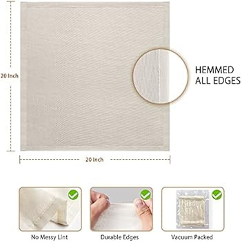 Olicity Cheese Cloths, Grade 100, 20x20Inch Hemmed Cheesecloth for Straining Reusable, 100% Unble... | Amazon (US)