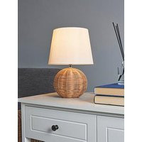 Very Home Small Rattan Bedside Table Lamp | Very (UK)