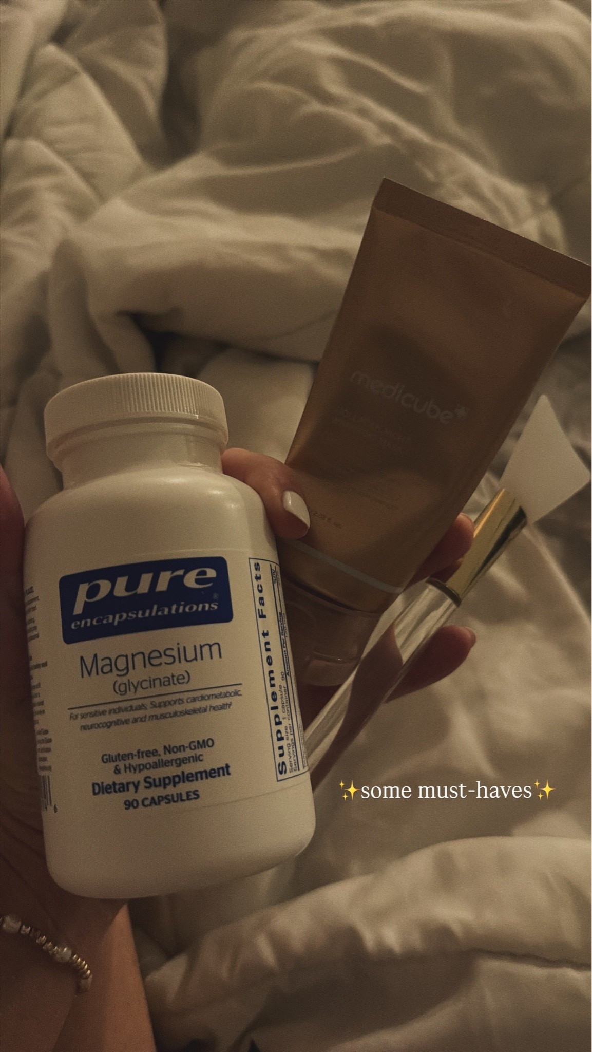 A self-care must-haves for bedtime! #40sskincare #detox #magnesium