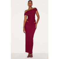 Burgundy Soft Touch Mid Rise Maxi Skirt Co-ord | PrettyLittleThing US