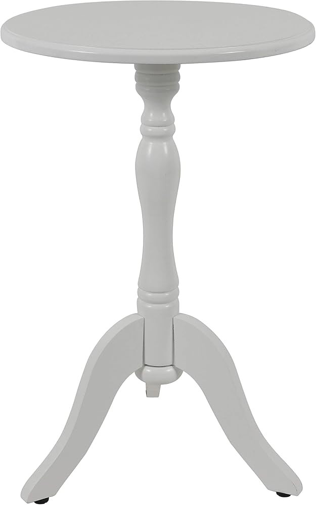 Decor Therapy Simplify Pedestal Accent Table, Satin White | Amazon (US)