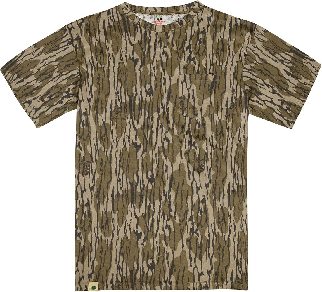 Mossy Oak Mens Camo Hunting Shirt Short Sleeve Cotton | Amazon (US)