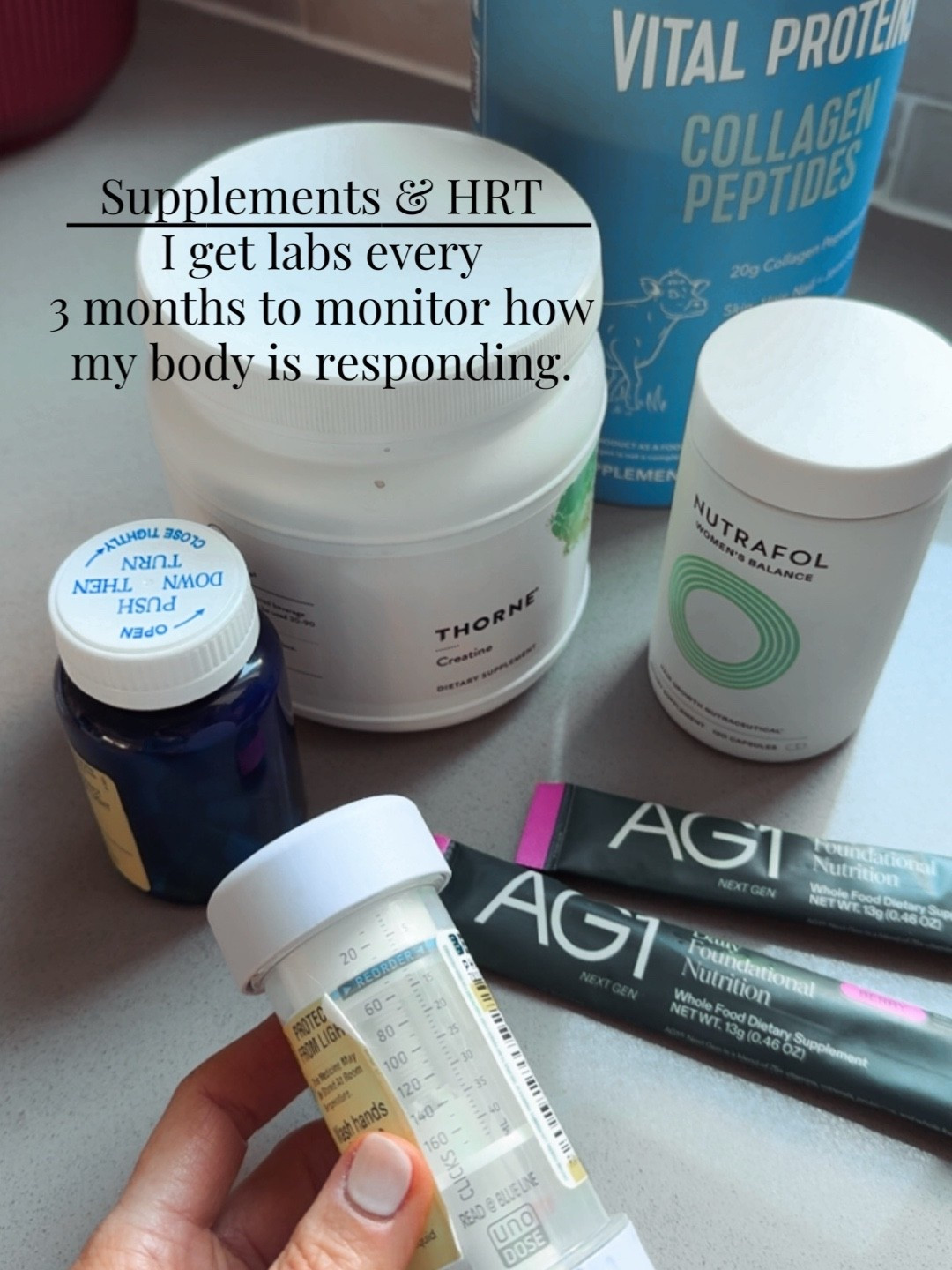 What’s working in my 50s | Hi Sugarplum!

Monitoring my labs is super important to me. Here is my current supplement lineup!

#LTKmorningroutine #LTKselfcare #LTKOver40