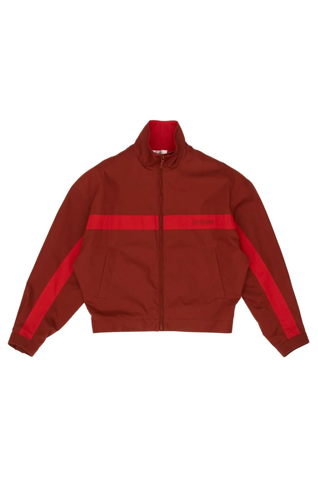 Saint Laurent Zip-Up High Neck Jacket | Cettire Global