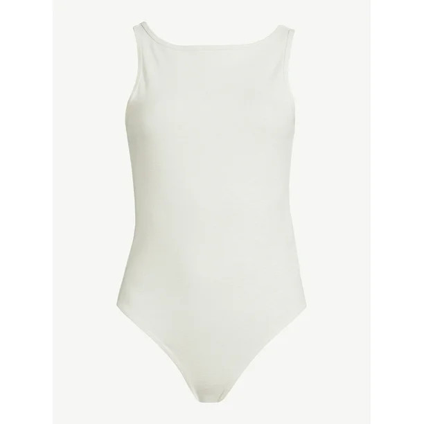 Free Assembly Women's Open Neck Tank Bodysuit - Walmart.com | Walmart (US)