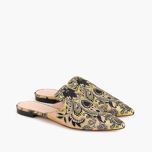 Pointed-toe slides in brocade | J.Crew US