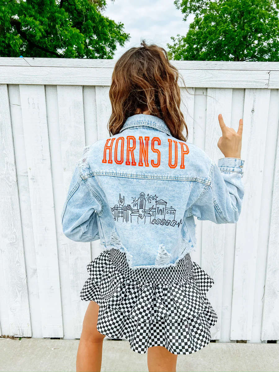 Austin Campus Skyline Denim Jacket | Southern Roots