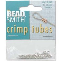 Crimp Tubes .6Mm Inside Dia., Smooth, Silver Plated Metal, The Bead Smith, 1.5mm H X W, 100 Pcs. Tcb20S-R | Etsy (US)