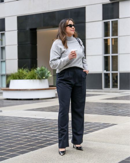 how to style black trousers for work

#LTKmidsize #LTKover40 #LTKworkwear