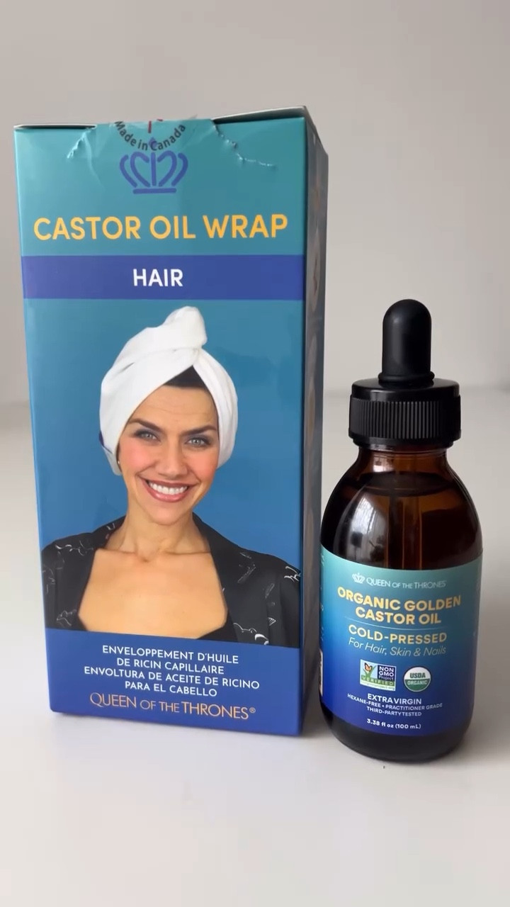 Save 10% with discount code LAURA this gifted by QueenoftheThrones @queenofthethrones CASTOR OIL BEAUTY HAIR BUNDLE: Castor Oil Beauty Hair Wrap Kit + Organic Golden Castor Oil

Castor Oil has amazing benefits for hair, including: 
- deeply nourish & hydrate hair & scalp
- stronger-looking & thicker-looking hair 
- adding natural shine and luster 
- improving the appearance of dry, damaged hair & split ends

Go check them out: https://shorturl.at/S06em

gifted by QueenoftheThrones @queenofthethrones.usa #hairoiling #queenofthethrones #castoroil #organic #organichaircare