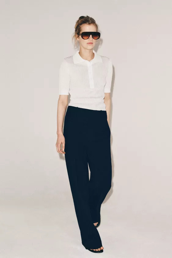 ZW COLLECTION HIGH-WAIST TROUSERS | Zara UK