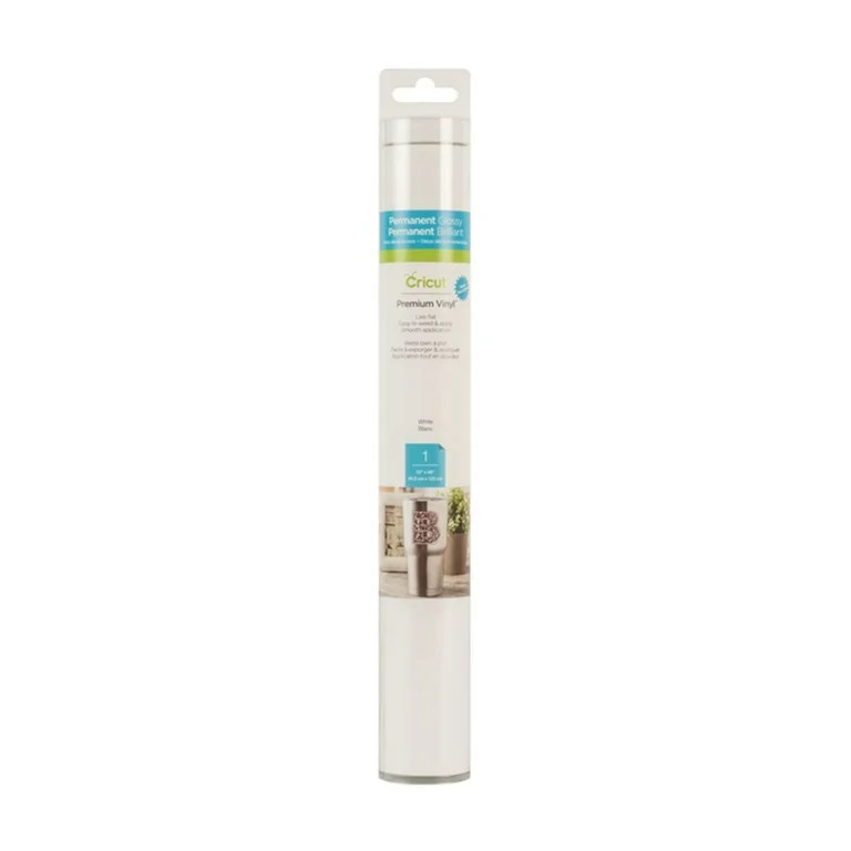 Cricut® Premium Vinyl – Permanent, White, 12" x 48" | Walmart (US)