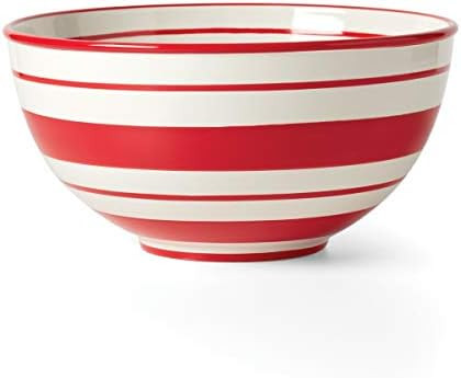 Lenox Holiday Stripe Mixing Bowl, 8.0 LB, Red & Green | Amazon (US)