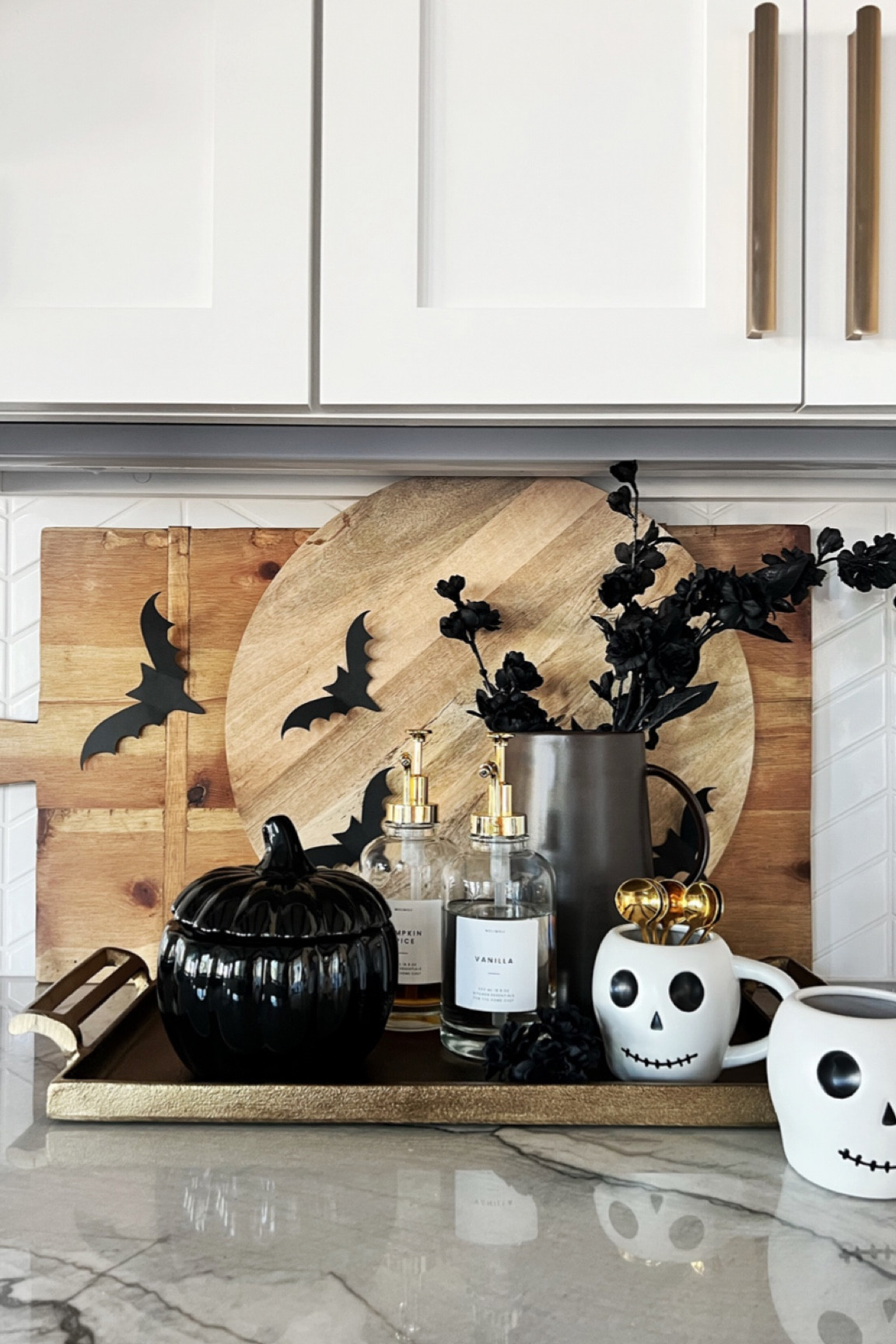 Spooky coffee station! Gathered a few of my staples and a created a easy spooky look for the Halloween season!

#LTKHalloween #LTKhome #LTKSeasonal