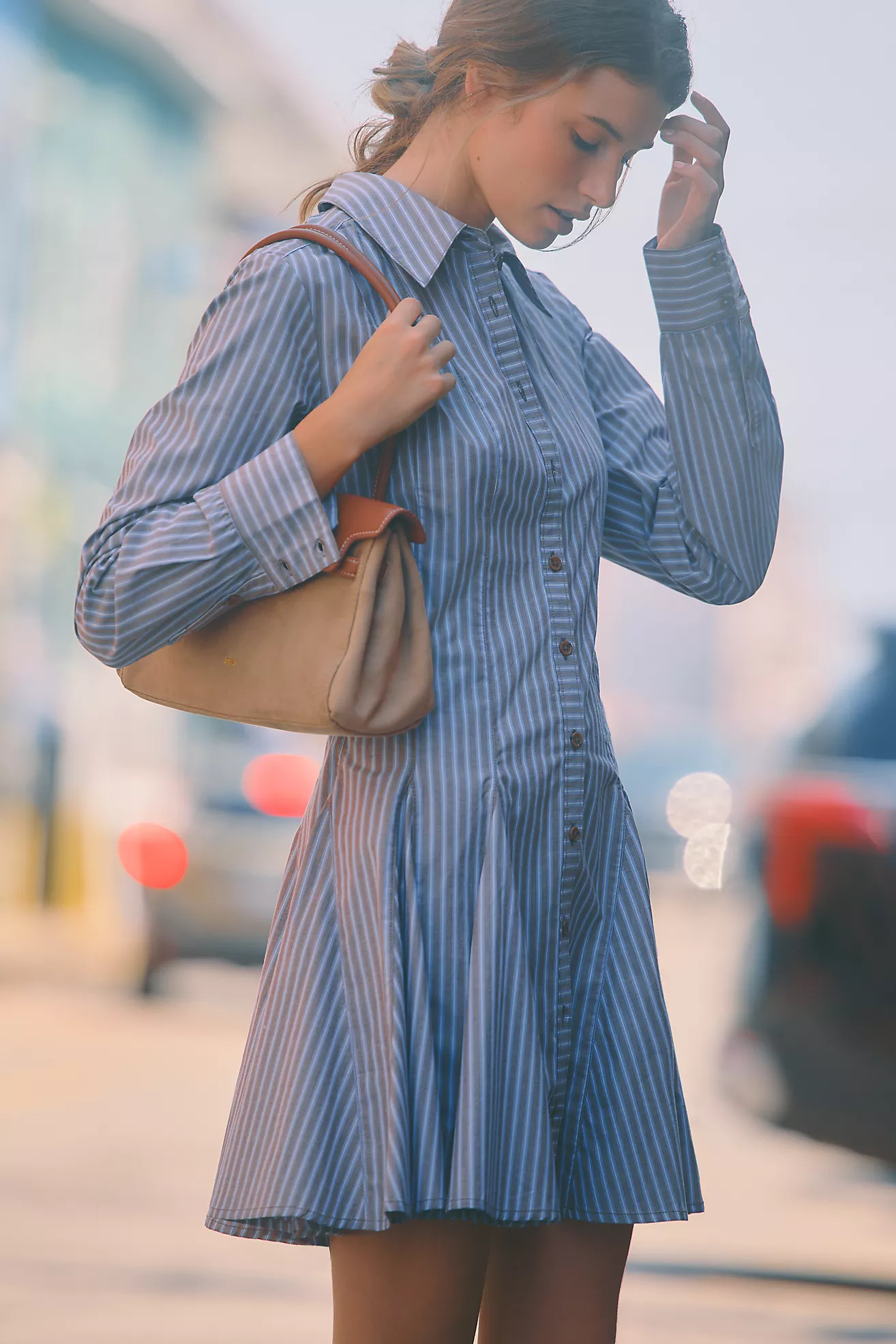 Maeve Godet Mini Shirtdress | Anthropologie (US)
