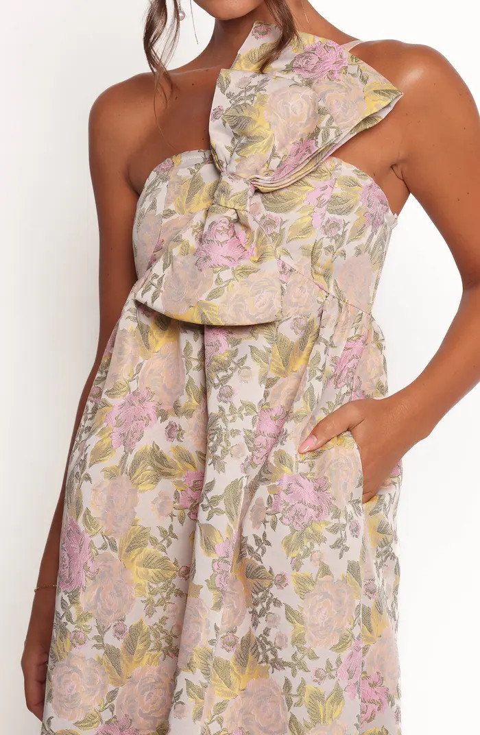 Bettina Floral Bow Front One-Shoulder Maxi Dress | Nordstrom