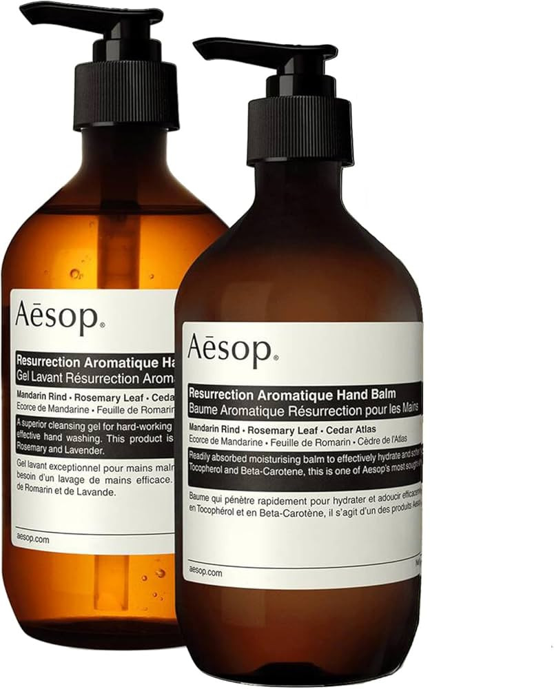Aesop Resurrection Hand Wash & Balm Holiday Gift Set | Citrus & Woody Duo to Cleanse and Moisturi... | Amazon (US)