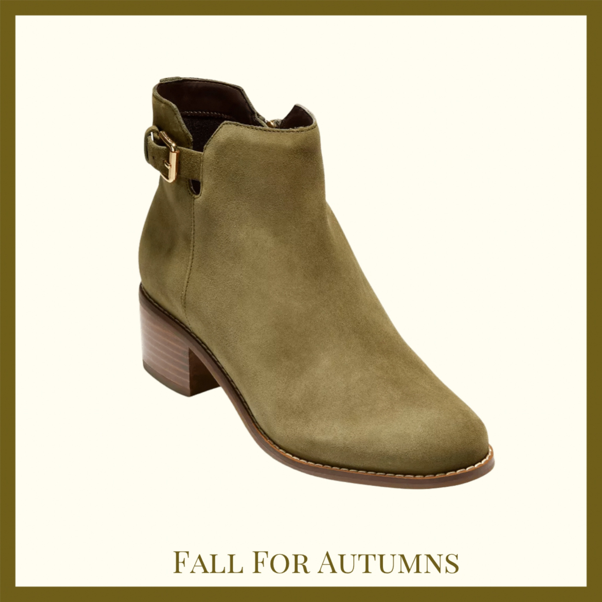 Cole Haan Olive Suede booties for Autumns #hocautumn

#LTKSeasonal #LTKshoecrush #LTKstyletip