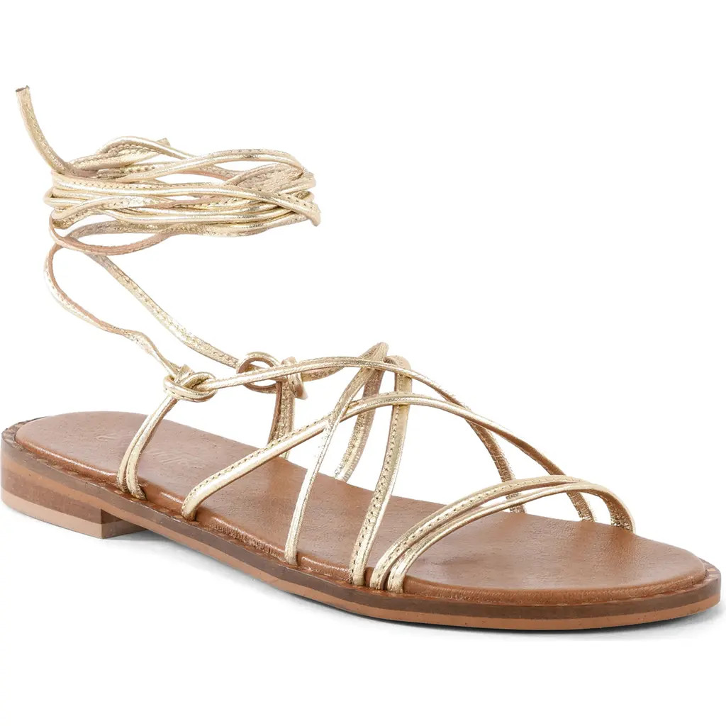 Seychelles Lighthouse Ankle Wrap Sandal in Gold at Nordstrom, Size 9.5 | Nordstrom