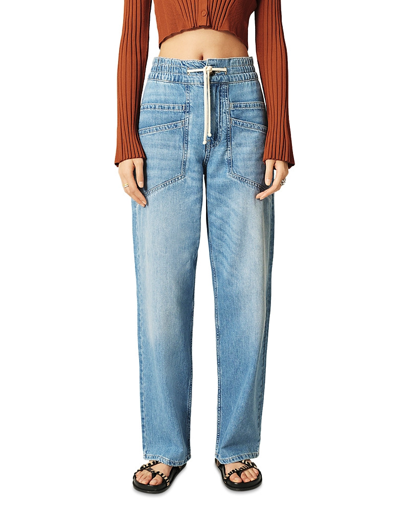 ba & sh Mima High Rise Straight Jeans in Blue Jeans | Bloomingdale's (US)