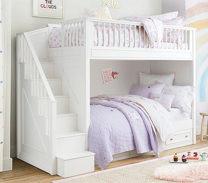 Fillmore Twin-over-Twin Stair Bunk Bed | Pottery Barn Kids