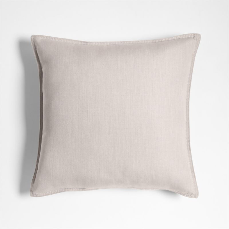 Sunbrella Canvas 20"x20" Flax Taupe Outdoor Throw Pillow | Crate & Barrel | Crate & Barrel