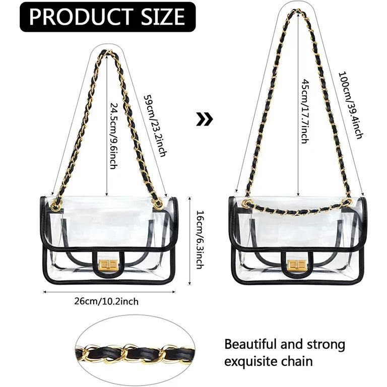 Clear Purses for Women Stadium Approved Crossbody, Clear Purse Handbags for Working Beach Concert... | Walmart (US)