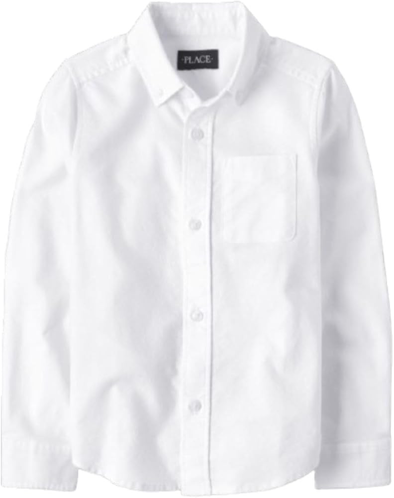 The Children's Place Boys' Long Sleeve Oxford Button Down Shirt | Amazon (US)