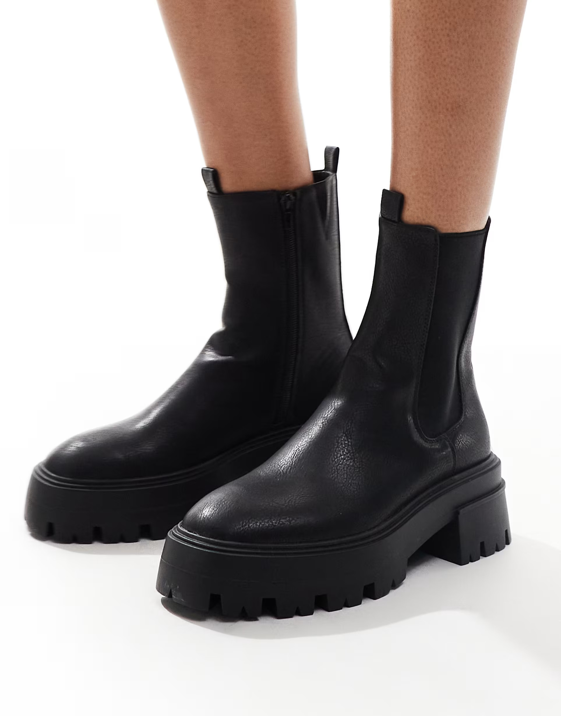 schuh Addilyn chunky ankle boots in black | ASOS (Global)