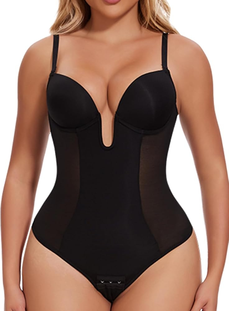 JOYSHAPER Body moldeador de espalda baja para mujer, con control de abdomen, sin espalda, brasier... | Amazon (US)