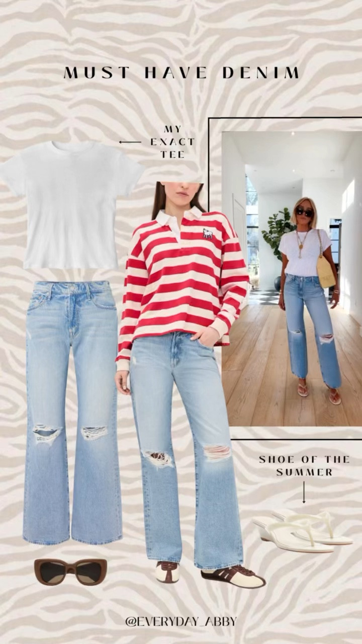 Must have denim that should 100% be in your closet + my favorite white tee, wearing a medium! 🙌

#LTKgrwm #LTKootd