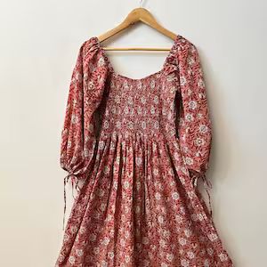 cotton maxi | floral long dress | bohemian maxi gown | Etsy (CAD)