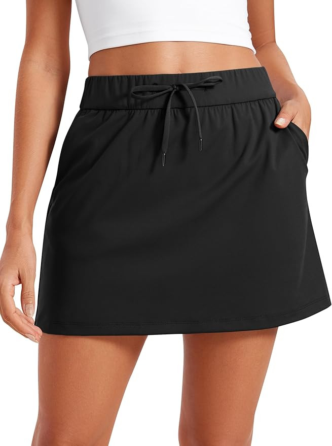 CRZ YOGA 4-Way Stretch Skirts for Women High Waisted Work Casual Golf Tennis Skirt Skorts with 5 ... | Amazon (US)