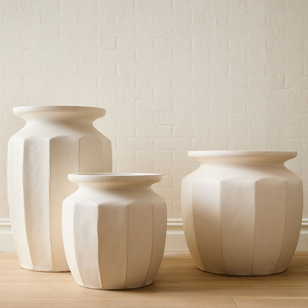 Franco Faceted Ficonstone Indoor/Outdoor Planters | West Elm (US)