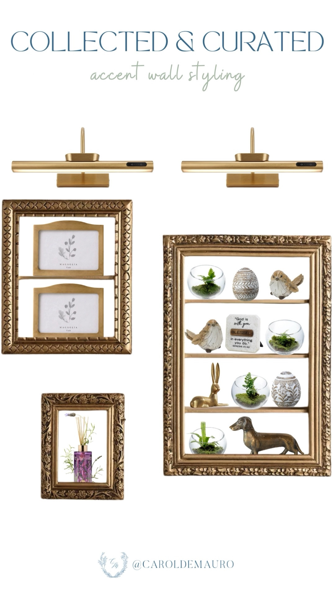 You can take your living room accent wall to the next level with this styling! It’s all about mixing textures and layers to create a look that feels uniquely yours.

gallery wall inspo, decor finds, interior design, home refresh, spring decor, wall sconces, modern vintage

#LTKSeasonal #LTKHome #LTKU