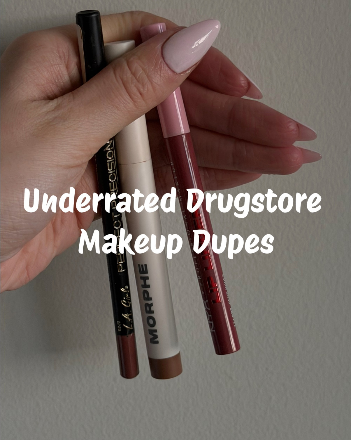 underrated drugstore makeup dupes 
la girl lip liner in sugar & spice 
morphe contour stick in refined 
nyx lingerie lip stain in send nudes

@ulta @Target 

#LTKBeauty #LTKSpringSale #LTKselfcare