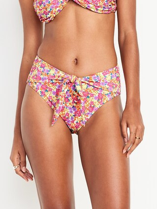High-Waisted Bikini Swim Bottoms | Old Navy (US)