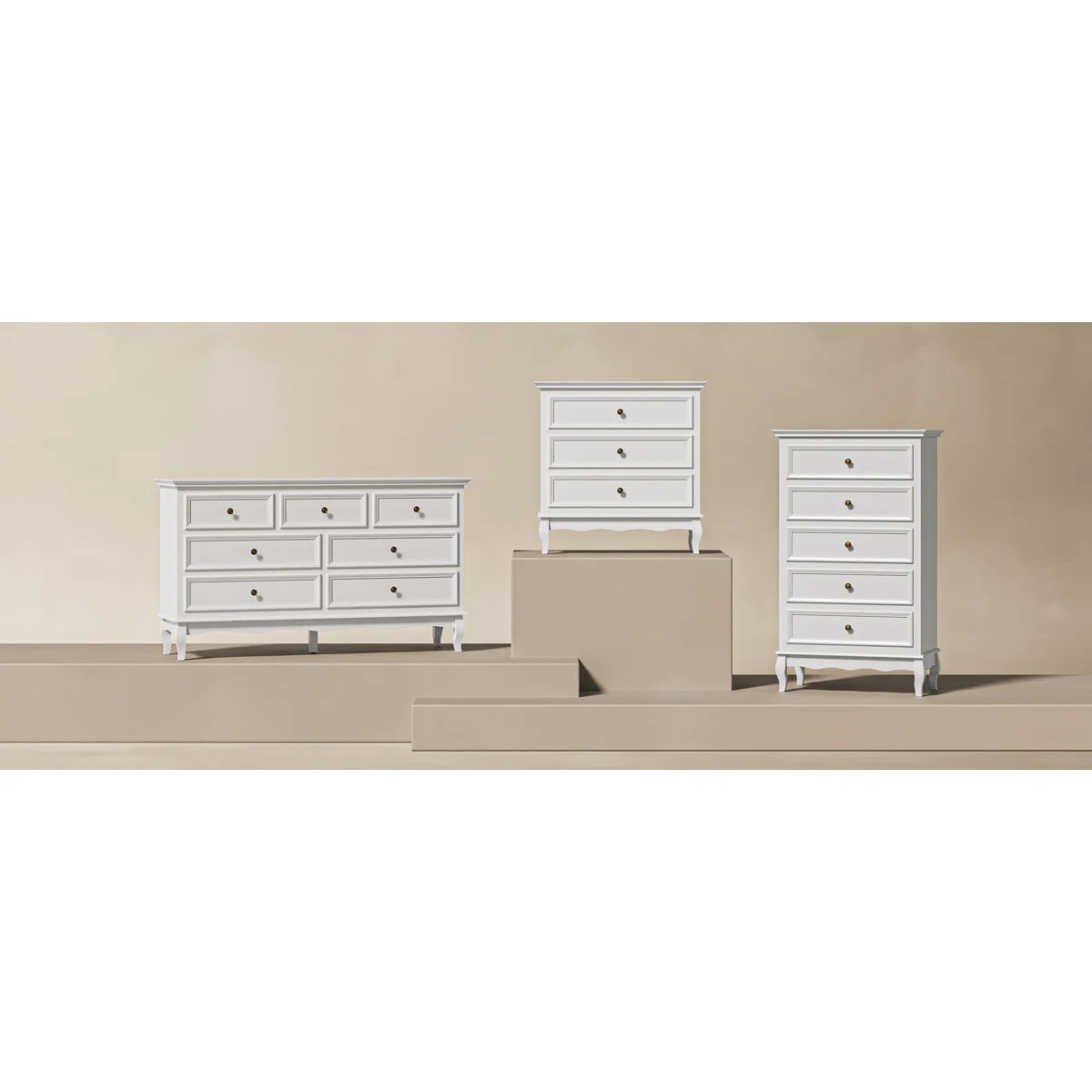 Fysher 3 - Drawer Dresser Set Of 2 | Wayfair North America