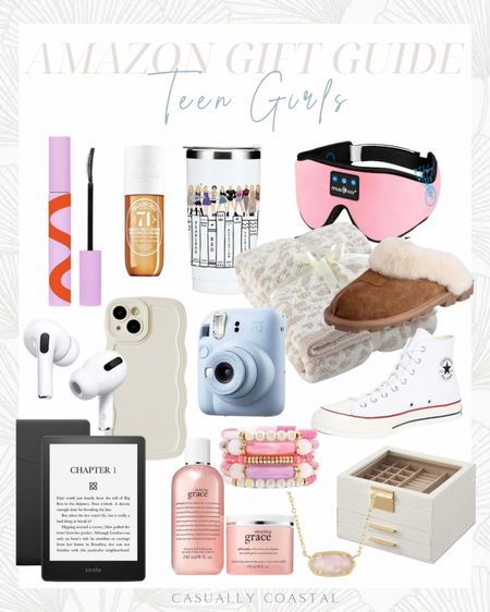 Kicking off our Amazon Gift Guide series with ideas for teen girls! 
 - 
 Amazon holiday, Amazon teen, teen gift ideas, tween girl gift ideas, Kendra Scott, Amazon tech, bluetooth headphones, Philosophy, Amazon beauty, Tower 28 mascara, cult favorite, UGG slippers, Converse sneakers, fluffy blanket, Barefoot dreams blanket dupe, iphone case, Sol De Janeiro, Taylor Swift tumbler, Swiftie, bracelet stack, taylor swift gift ideas, Apple Airpods, Kindle, jewelry box, Fuji Instant camera, gifts, casually coastal, gifts for teen girls, gifts for tween girls, jewelry box

#LTKkids #LTKGiftGuide #LTKfindsunder100