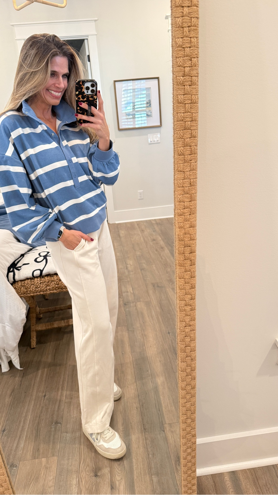 Target French terry sweatshirt, old navy high waiter wide leg sweatpants, Veja sneakers, Winter to Spring, everyday casual 

#LTKFindsUnder100 #LTKootd #LTKFindsUnder50