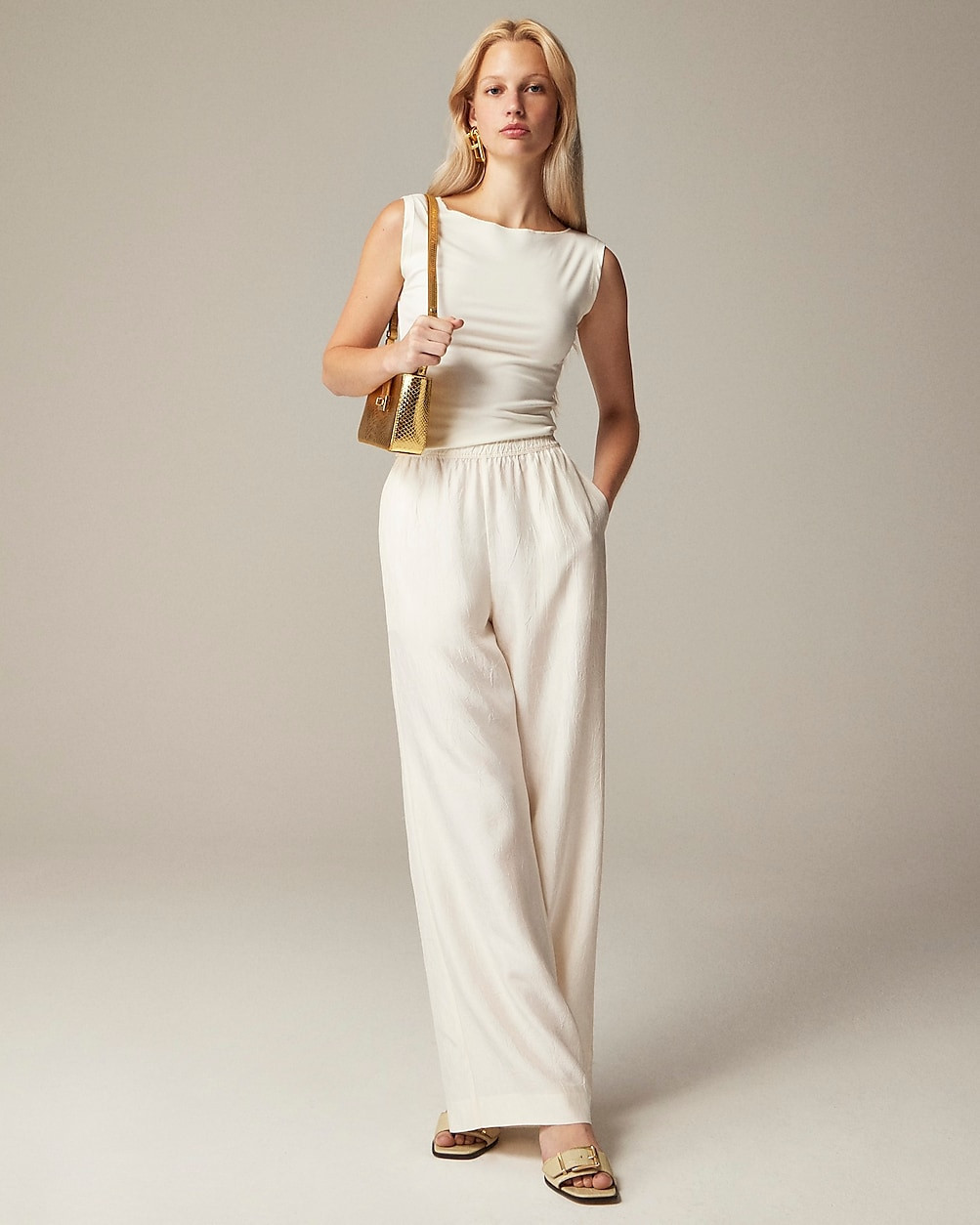 Stratus pant in textured satin | J. Crew US