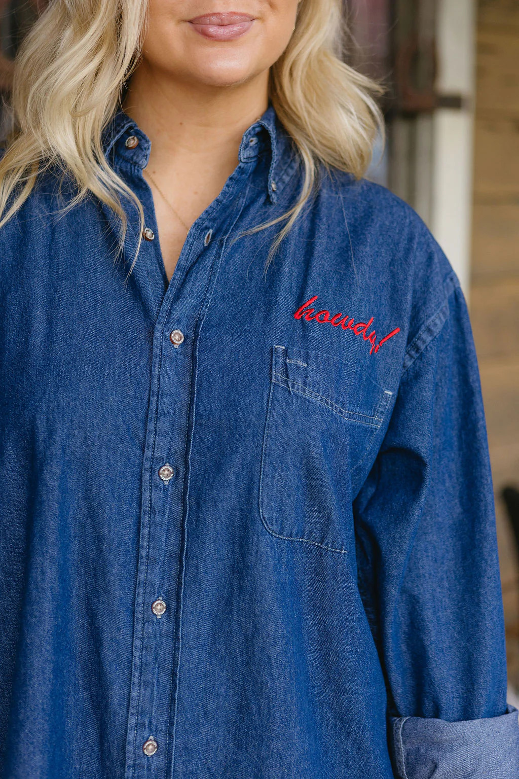 Howdy Denim Button Up Shirt | Shop Homewurk
